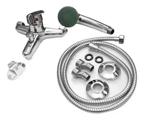 Kit Completo Llave Monomando Tina Ducha Cromada Oq81609