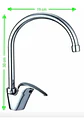 Llave Monomando Lavaplatos Vertical Cromado Oq81611 - Miniatura 2