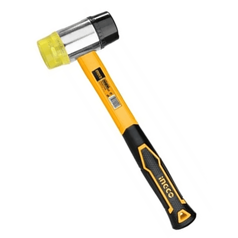 Martillo Suave Doble Cara Cabeza Goma Plástico 40mm Ingco