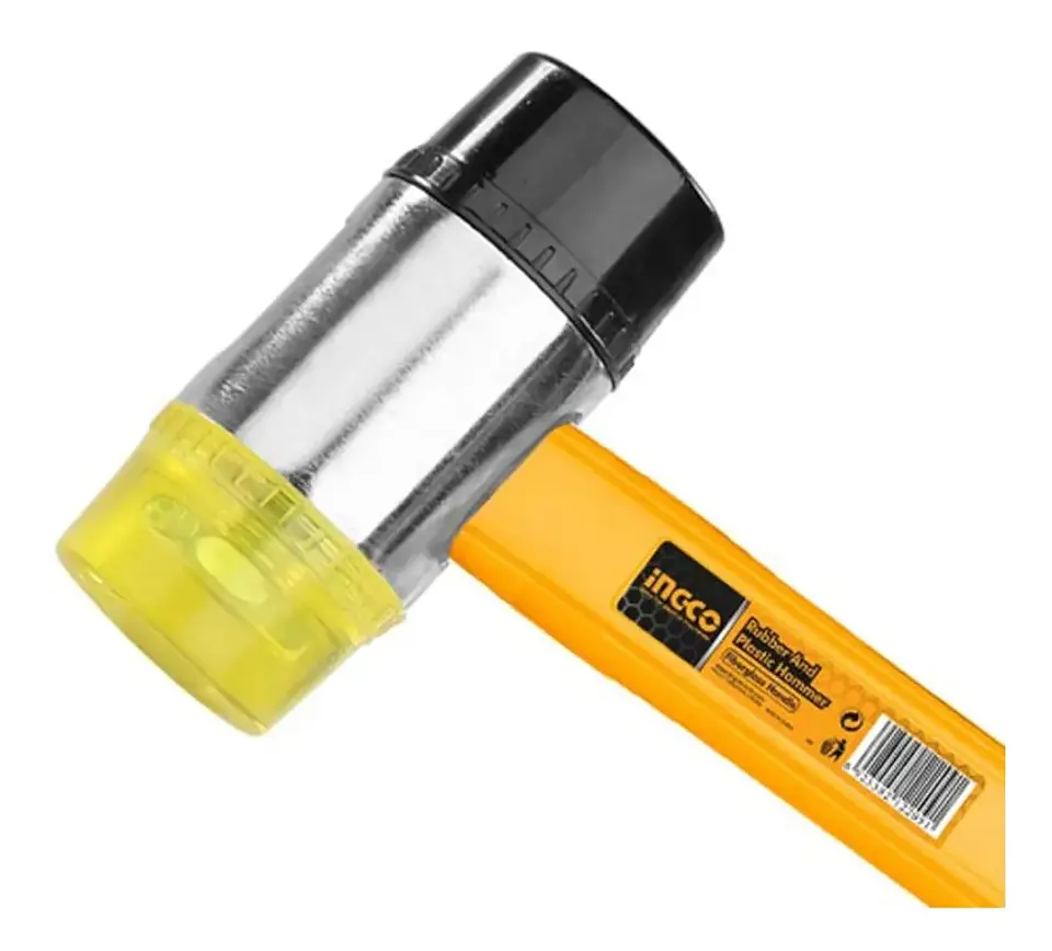 Martillo Suave Doble Cara Cabeza Goma Plástico 40mm Ingco 2