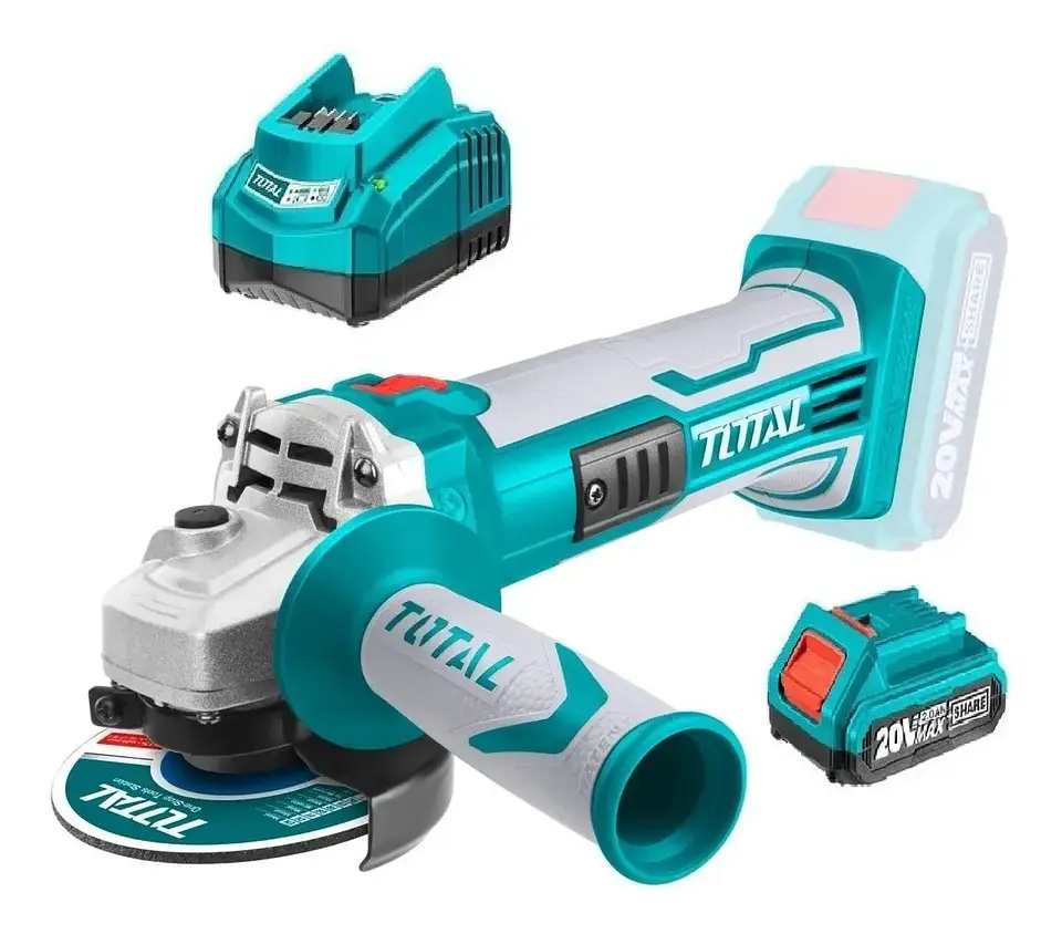 Galletera Esmeril Angular Inalámbrico 20V Batería + Cargador Total 1