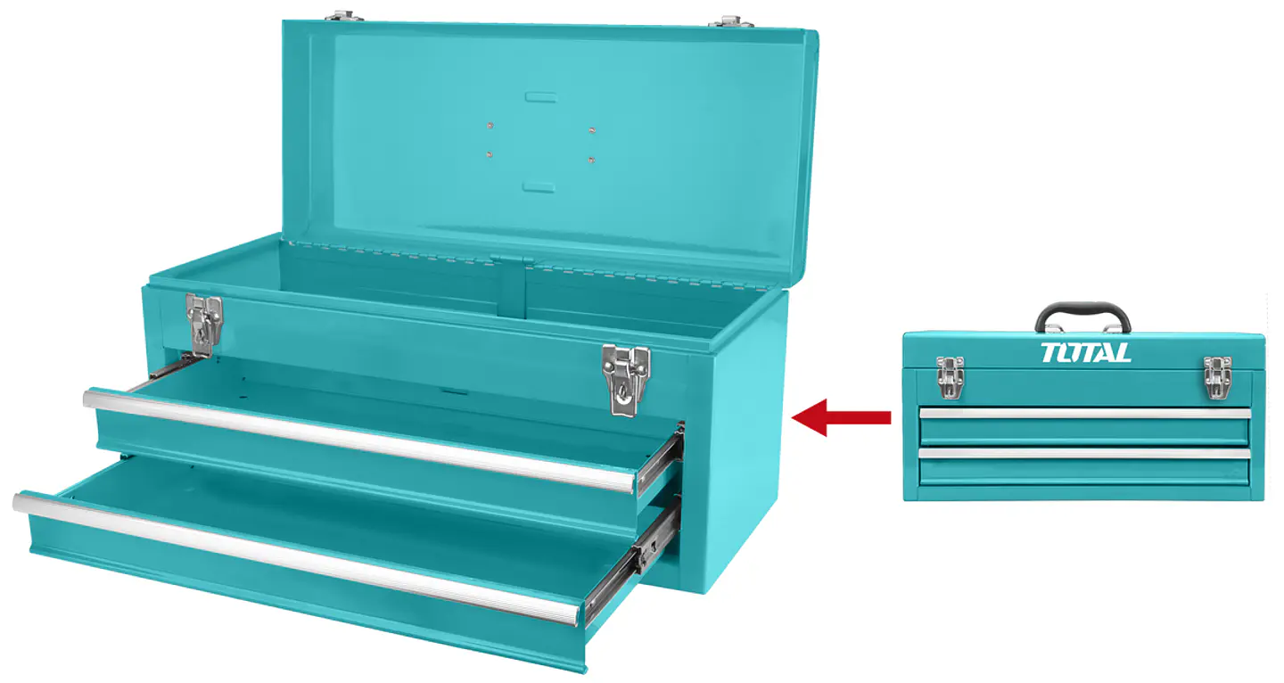 Caja Organizadora Porta Herramienta Metalica Total Thptc202 2