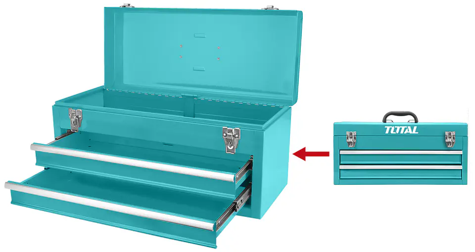 Caja Organizadora Porta Herramienta Metalica Total Thptc202 2