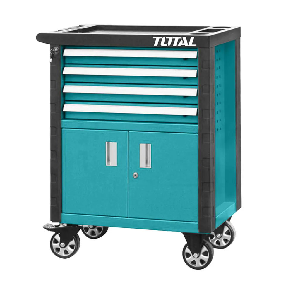 Carro Caja Gabinete Metalico P/ Herramientas 4 Cajones Total 1