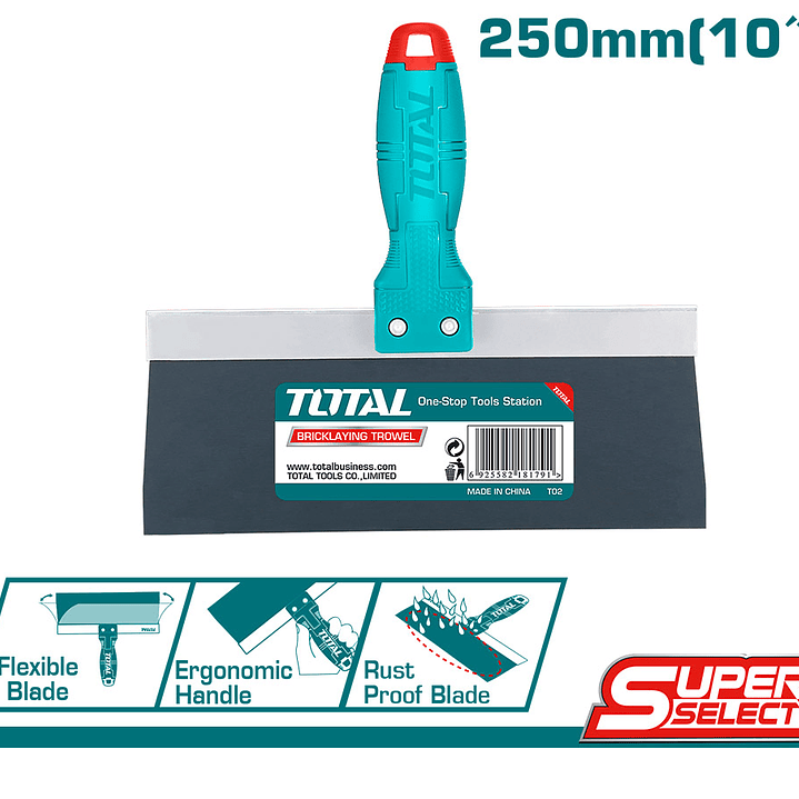 Espátula Tapizadora De Gypsom Para Yeso 250mm Total  2