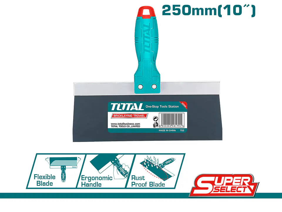 Espátula Tapizadora De Gypsom Para Yeso 250mm Total  2