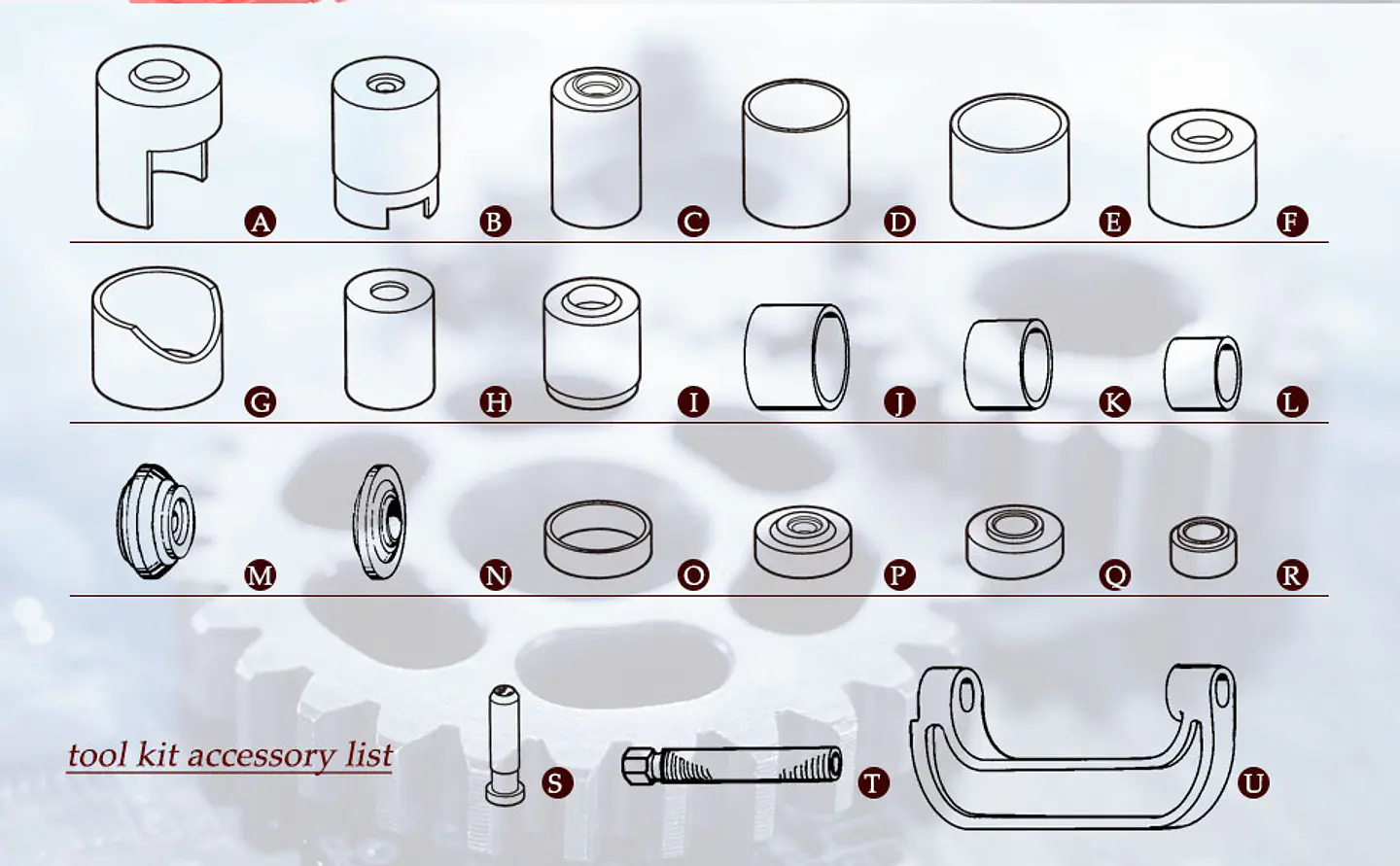 Set Kit Juego Extractor Rotulas Tipo Bola Prensa C 21 Piezas 4