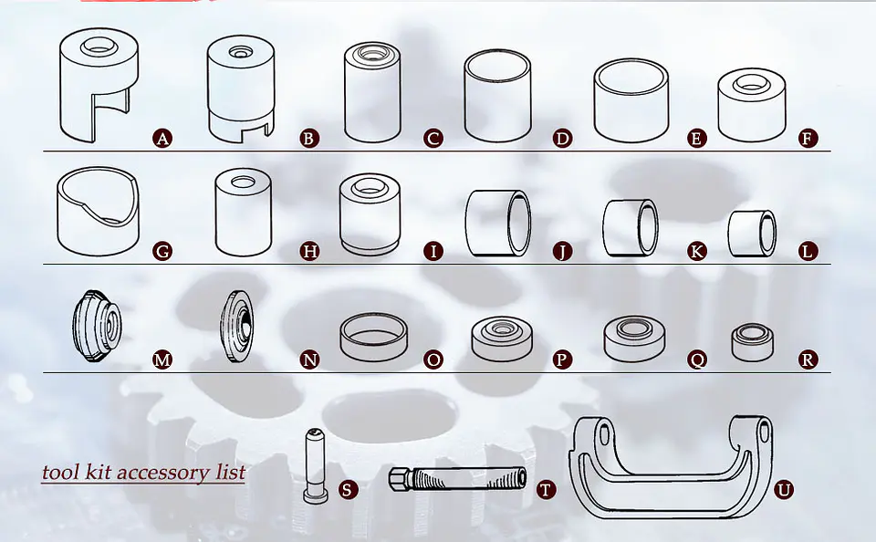 Set Kit Juego Extractor Rotulas Tipo Bola Prensa C 21 Piezas 4