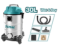 Aspiradora 1300w 30lts Polvo/ Agua Total Tvc13301