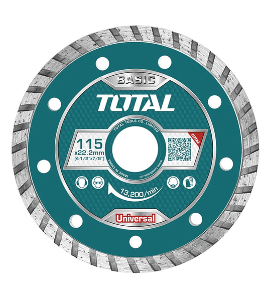 Disco De Corte Diamantado Turbo 4 1/2 115mm Total Tac2131153