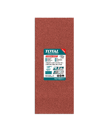 5 Hojas De Lija Para Pulir 90x231mm Grano Variado Total 