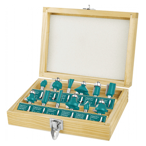Kit Set Juego De Fresas 12 Piezas 8mm Tupi Router Total 