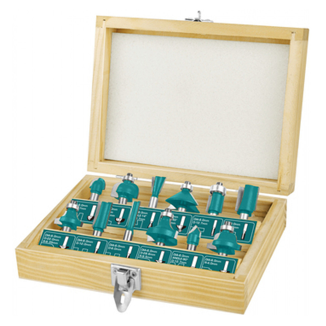 Kit Set Juego De Fresas 12 Piezas 8mm Tupi Router Total  1