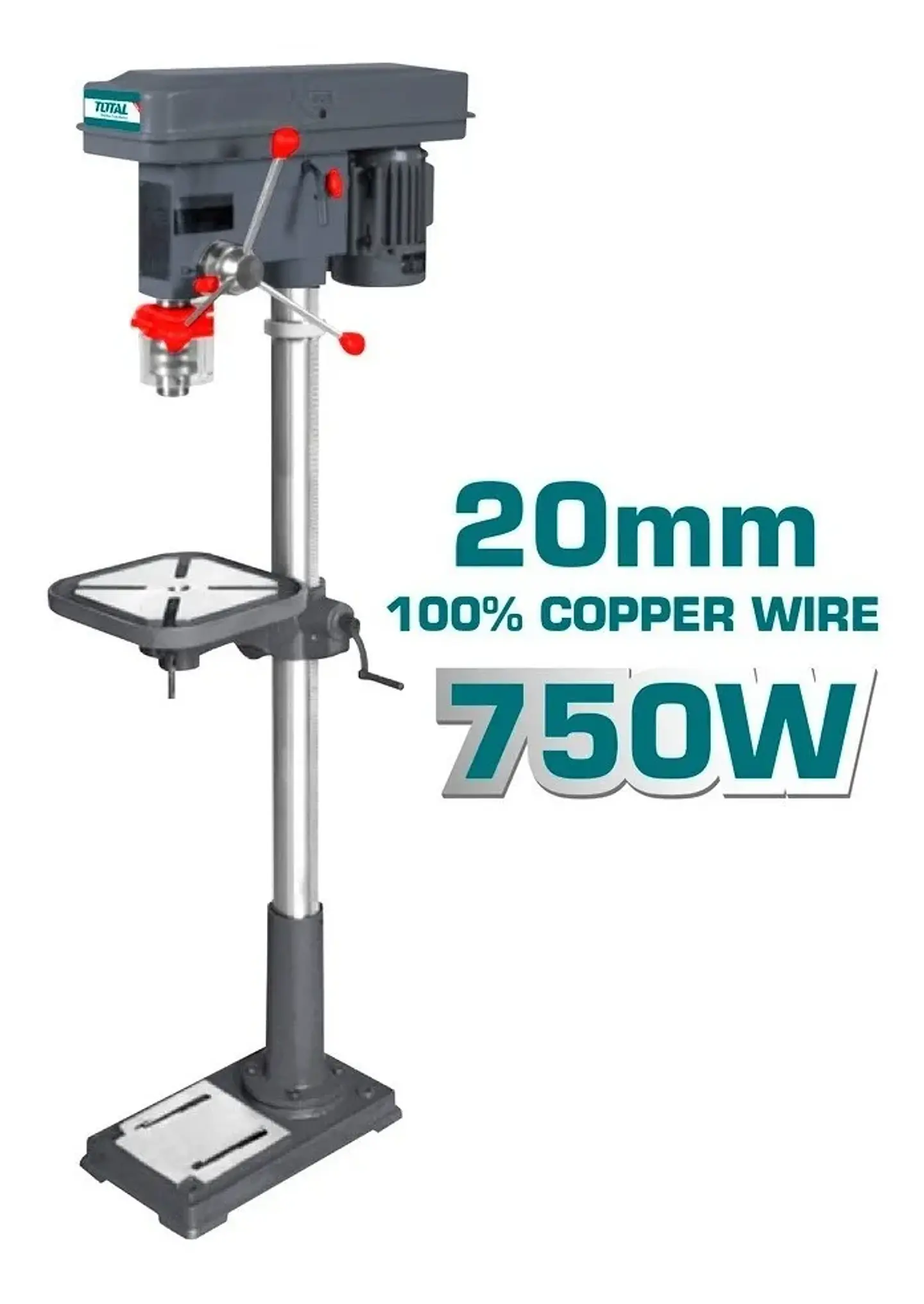 Taladro De Banco Pedestal 20mm 750w Total Tdp207502 2
