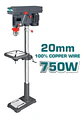 Taladro De Banco Pedestal 20mm 750w Total Tdp207502 - Miniatura 2