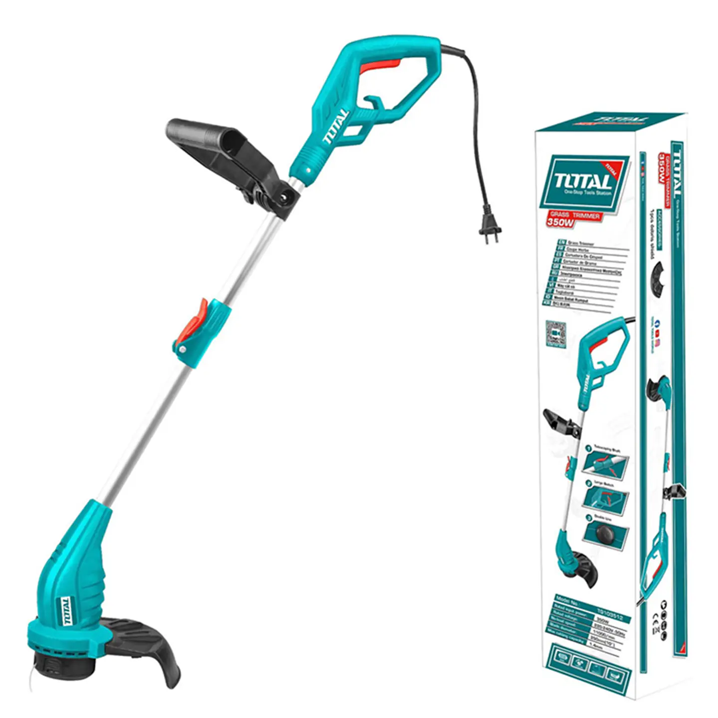 Orilladora De Pasto Electrica 350w C/mango Telescópico Total 1