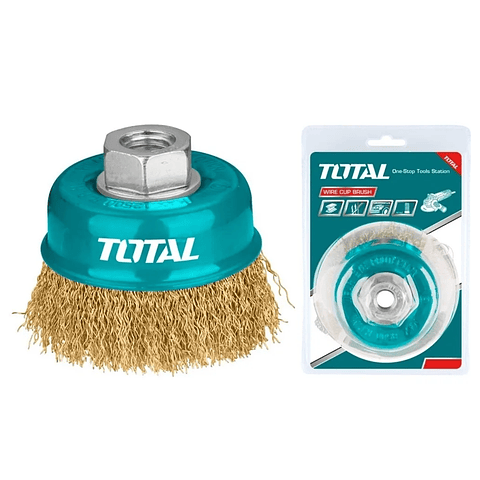 Escobilla De Copa Rizada 125mm Esmeril Total Tac31051