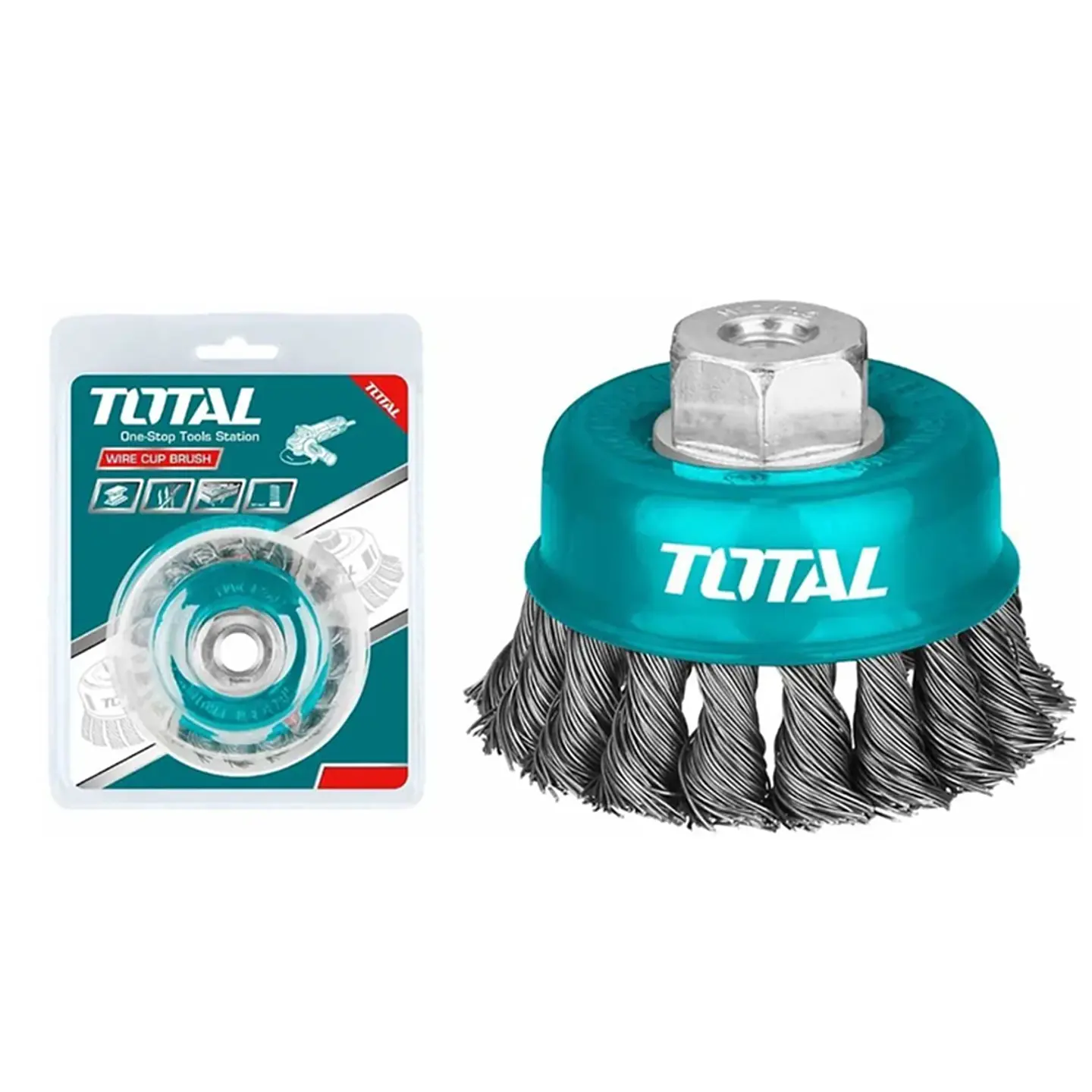 Escobilla De Copa Trenzada Torcida 125mm Esmeril Total 1