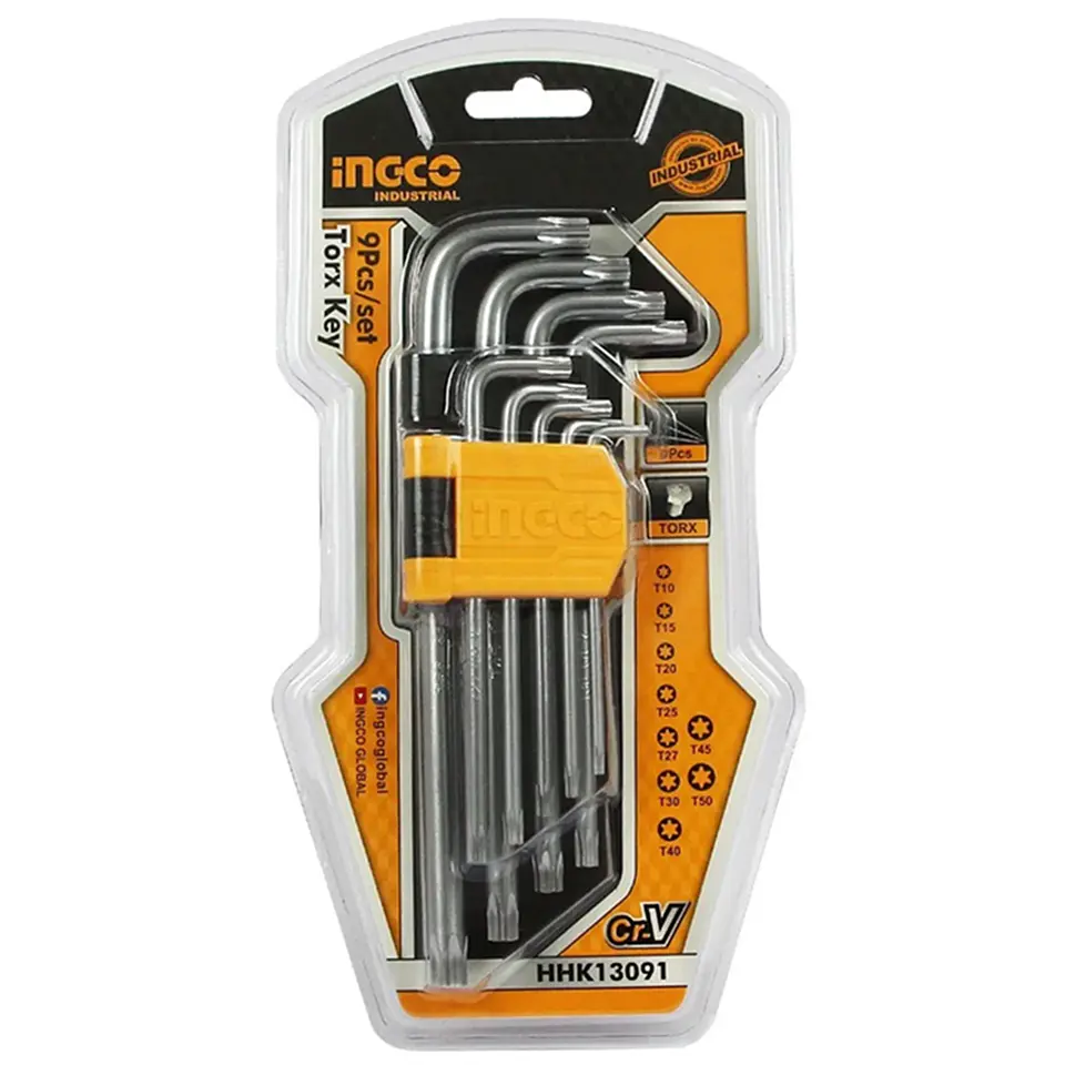 Set Juego De Llaves Medianas Allen Estrella 9 Piezas Ingco 2