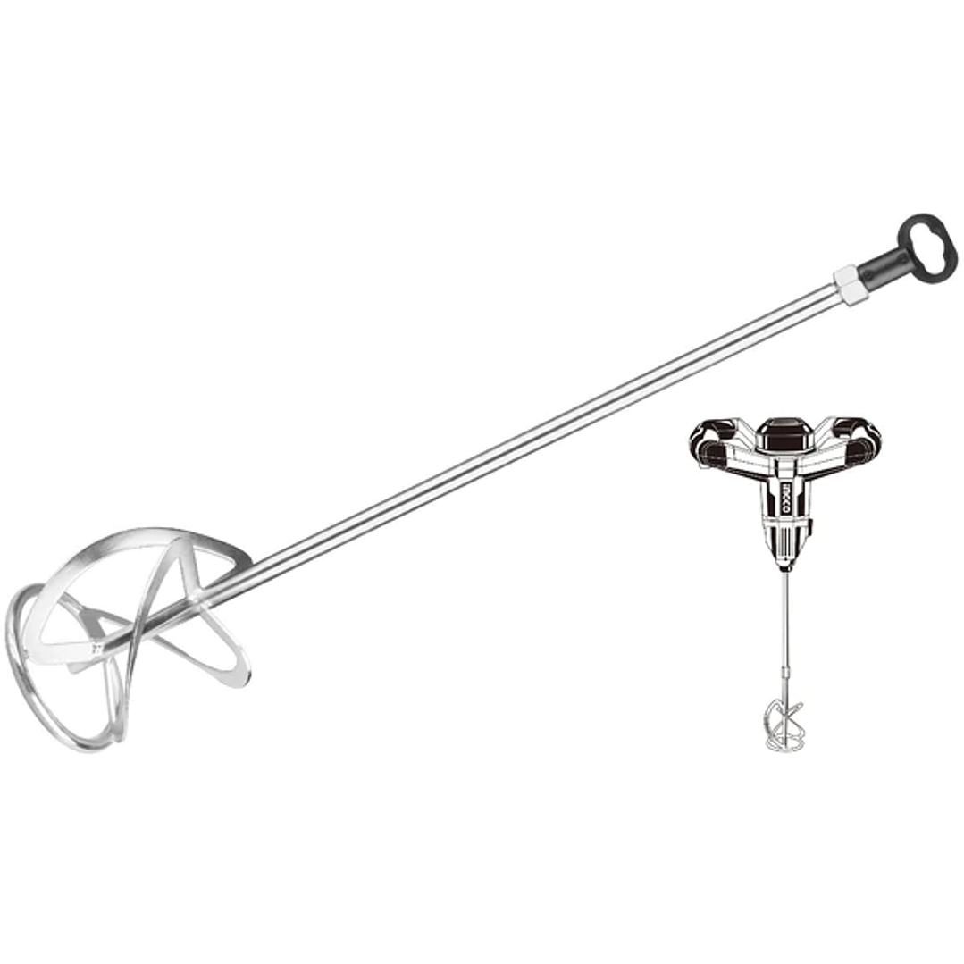 Varilla Mezcladora Pintura Cemento 120x600mm M14x2 Ingco 2