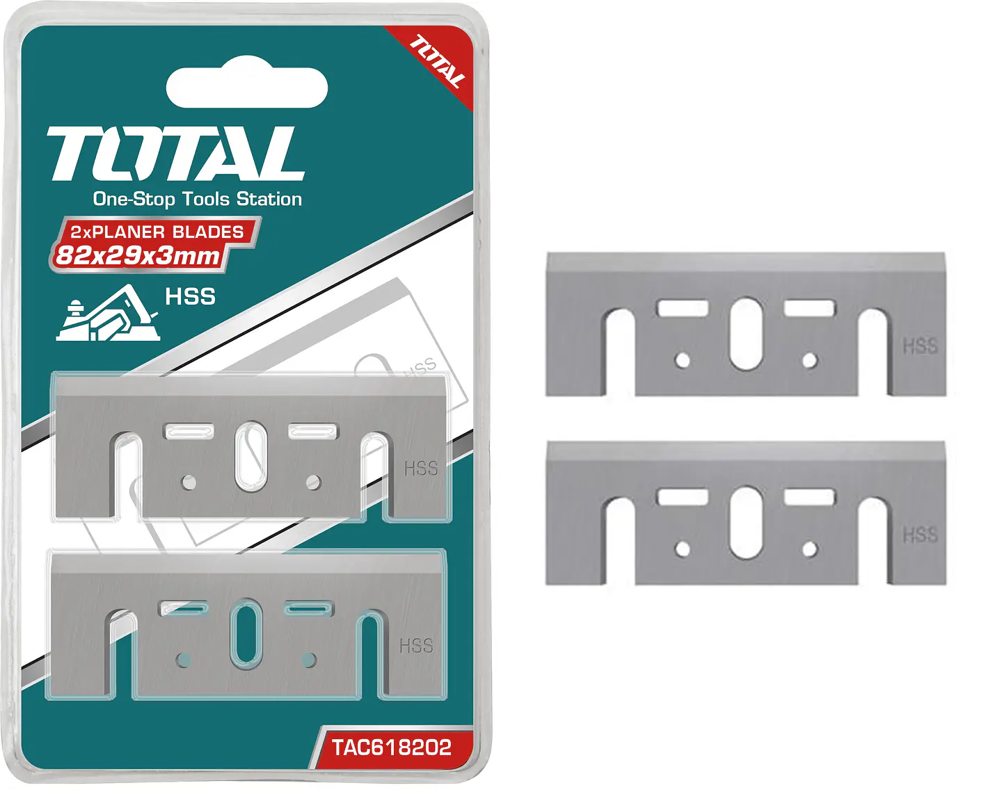 Cuchilla Repuesto Cepillo Electrico X2 Unidades 82mm Total 2