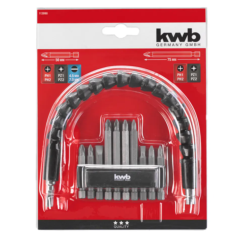 Juego De Extension Flexible Para Taladro Destornillador Kwb 1