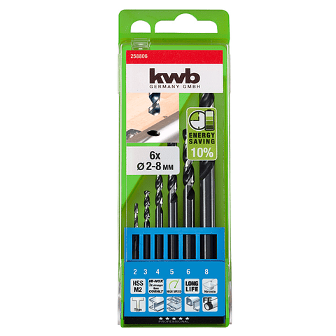 Kit Set Juego Brocas Para Metal 6 Piezas Hi-Nox Kwb 258806