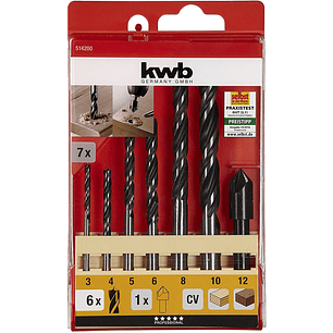 Kit Set Juego Brocas Para Madera 7 Piezas Kwb 514200