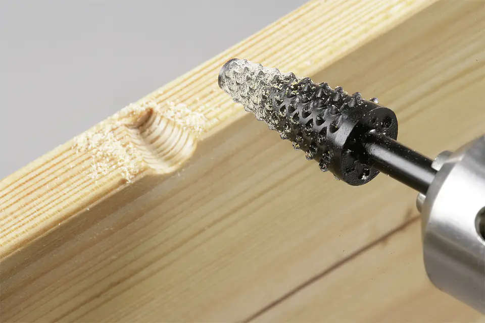 Kit Juego Broca Madera Metal Escofina Rotativa 1/4 5 Pcs Kwb 3