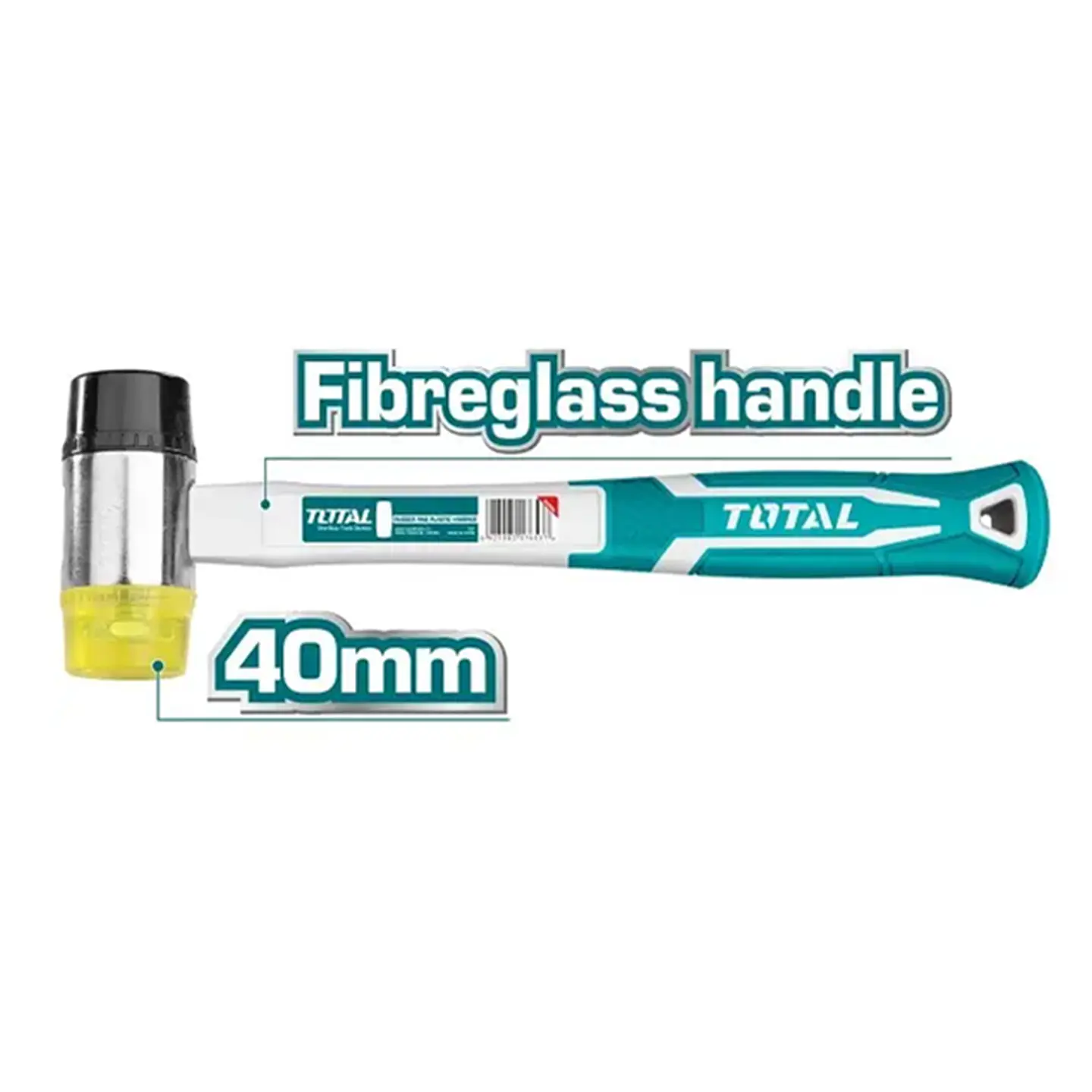 Martillo Suave Doble Cara Cabeza Goma Plástico 40mm Tht77406 2