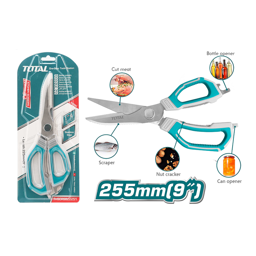 Tijera De Cocina Multiuso De Acero Inoxidable Total 2