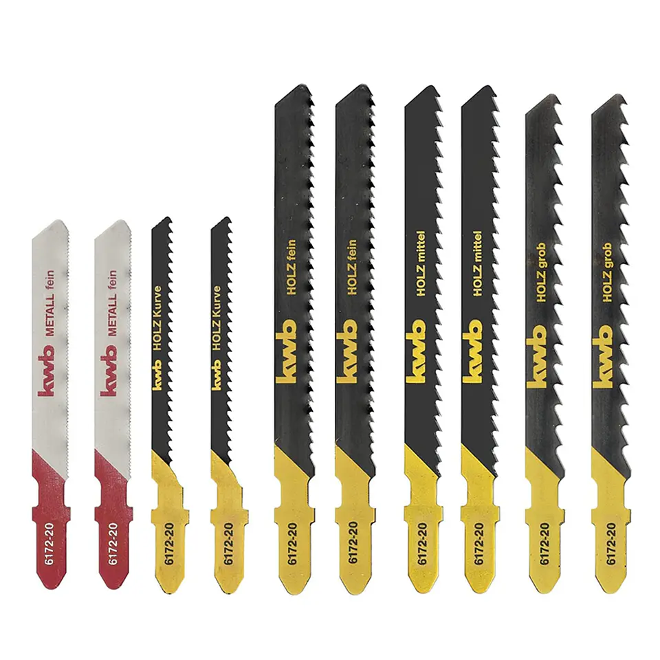 Set 10 Hojas Para Sierra Caladora Madera - Metal Kwb 617220 1