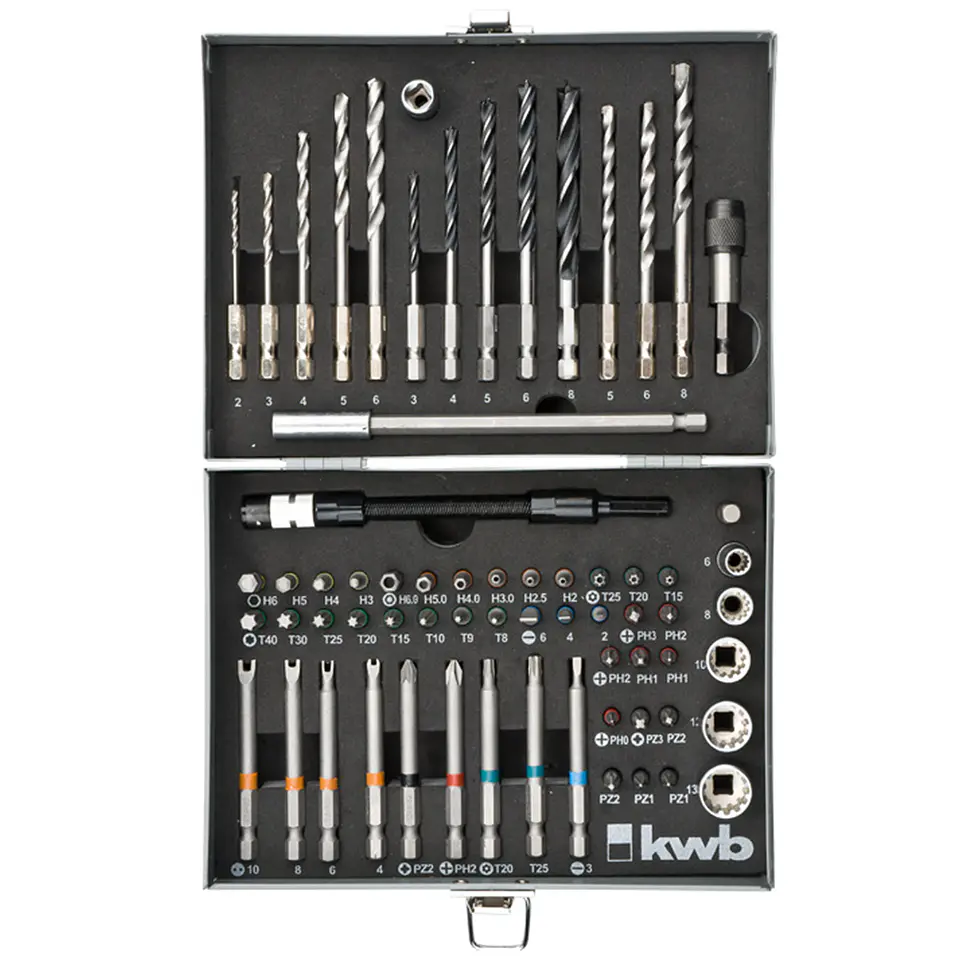 Puntas Y Brocas P/ Atornillar Taladrar 67 Pcs Kwb 106300 2