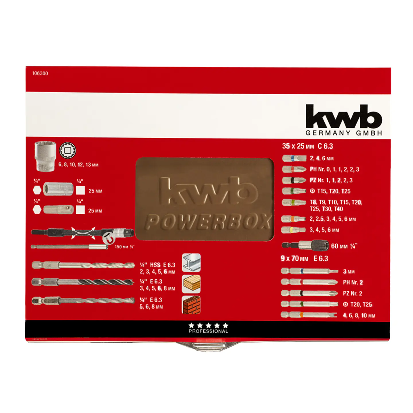 Puntas Y Brocas P/ Atornillar Taladrar 67 Pcs Kwb 106300 4