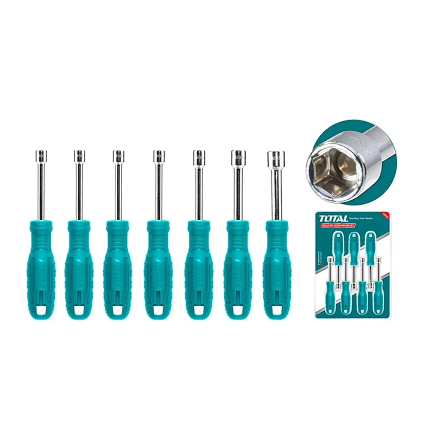 Kit Set De Destornilladores Dado Hexagonal 7 Piezas Total 1