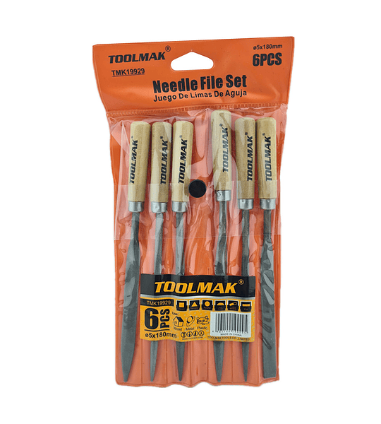 Kit Set Juego De Mini Limas / 6 Piezas / 5mm X 180mm Toolmak