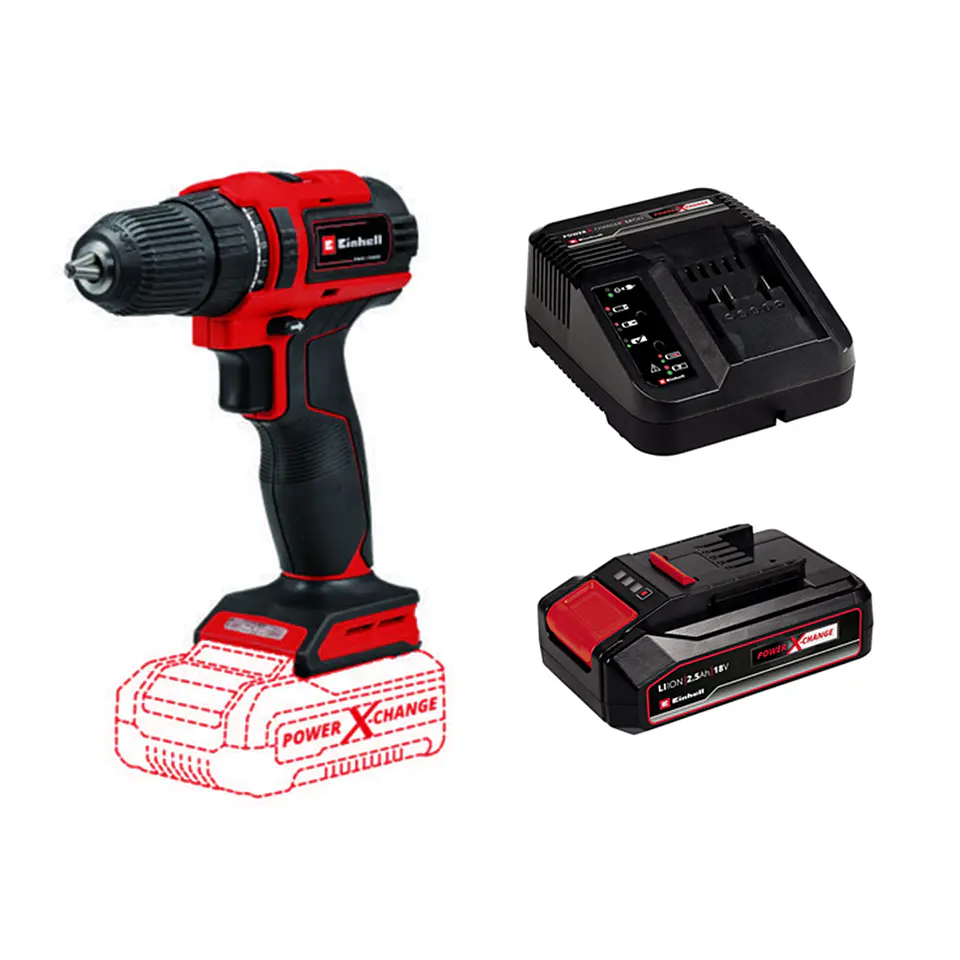 Taladro Atornillador Inalambrico 10mm 18v Bat + Carg Einhell 1