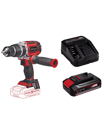 Taladro Atornillador Percutor Inalambrico TE-CD 18/2 Li-i +22 (1x2,5 Ah) -  Herramientas Einhell