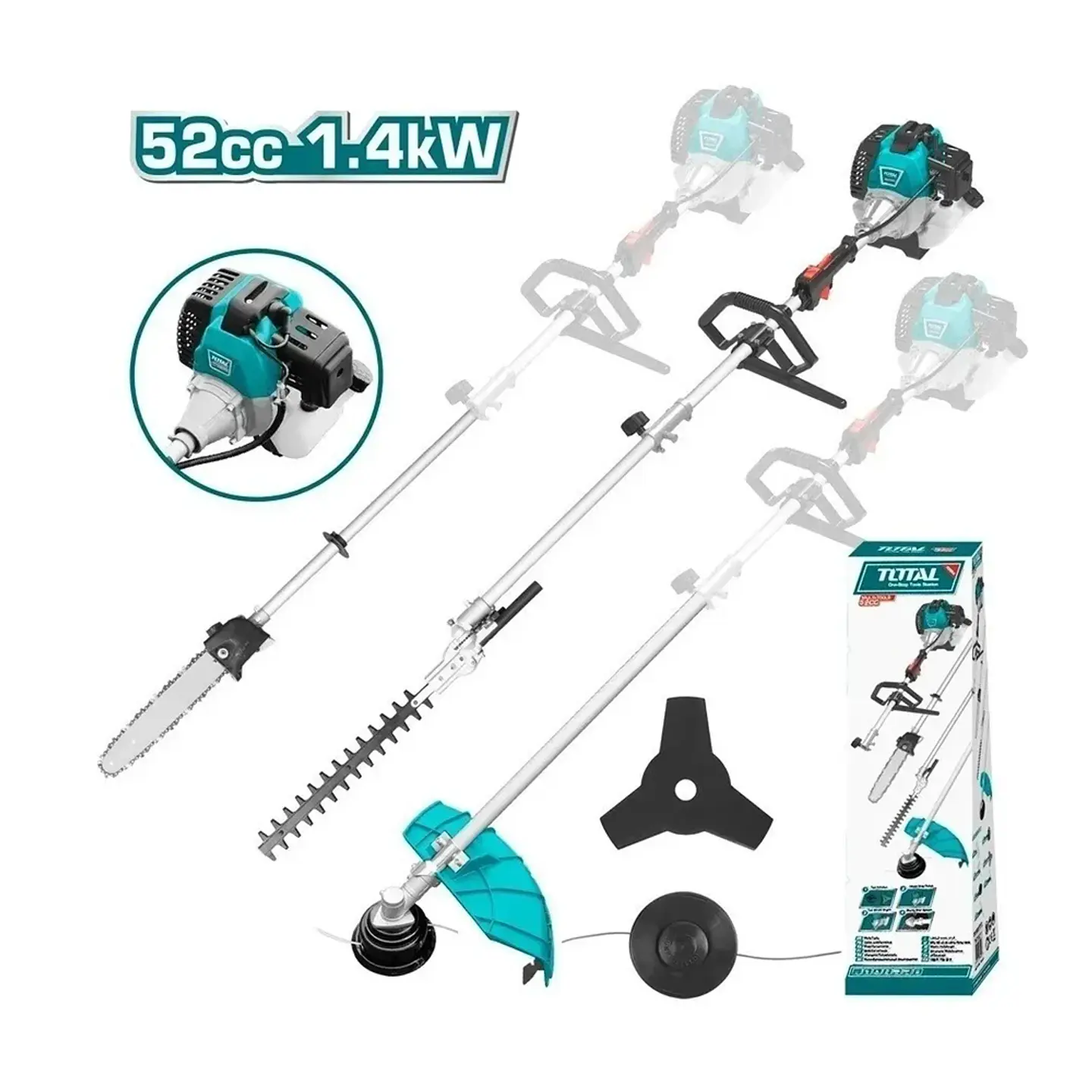 Cortaseto Orilladora Desbrozadora Motosierra 52cc Total 1