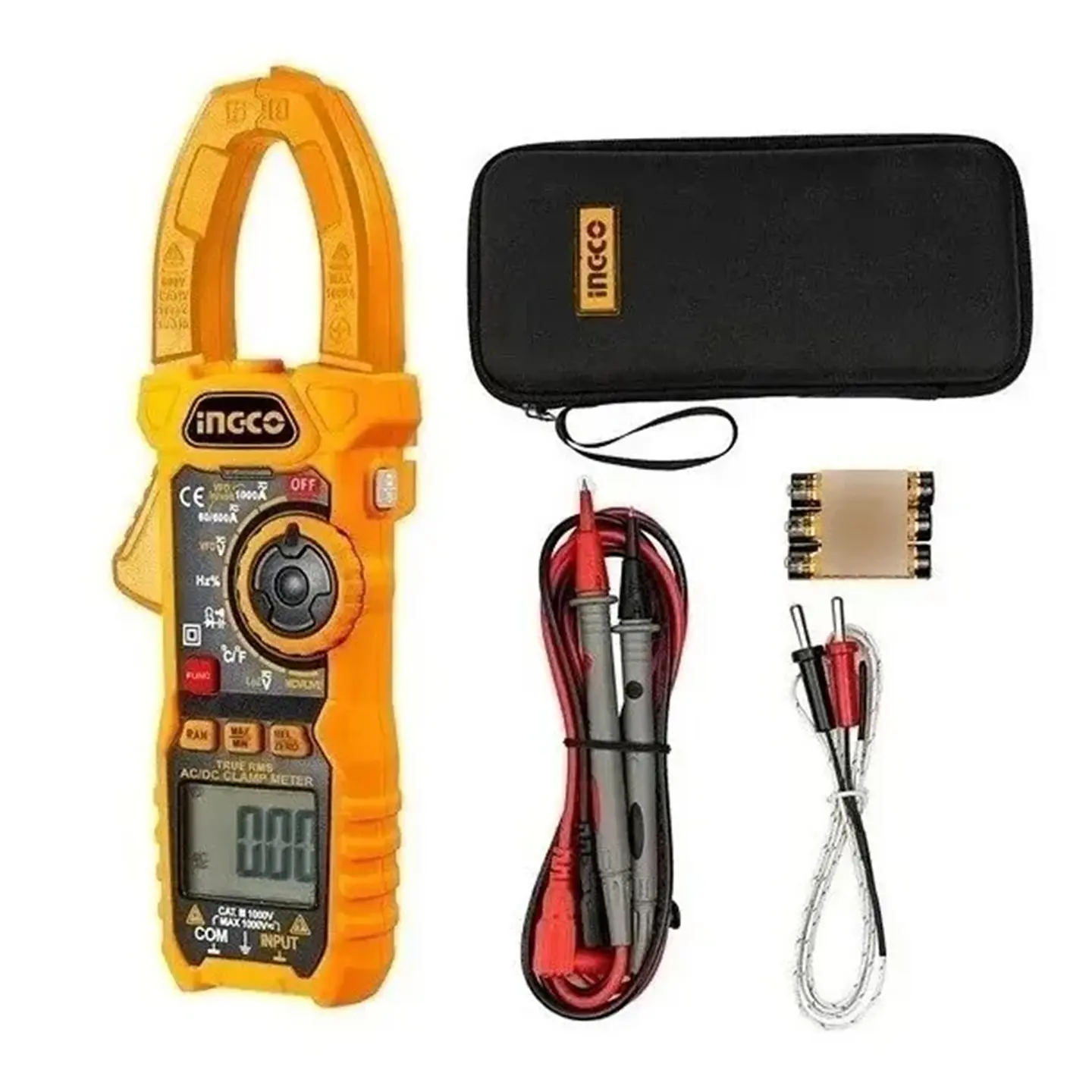 Pinza Amperimetro De Teneza Industrial Digital Ac Ingco 1