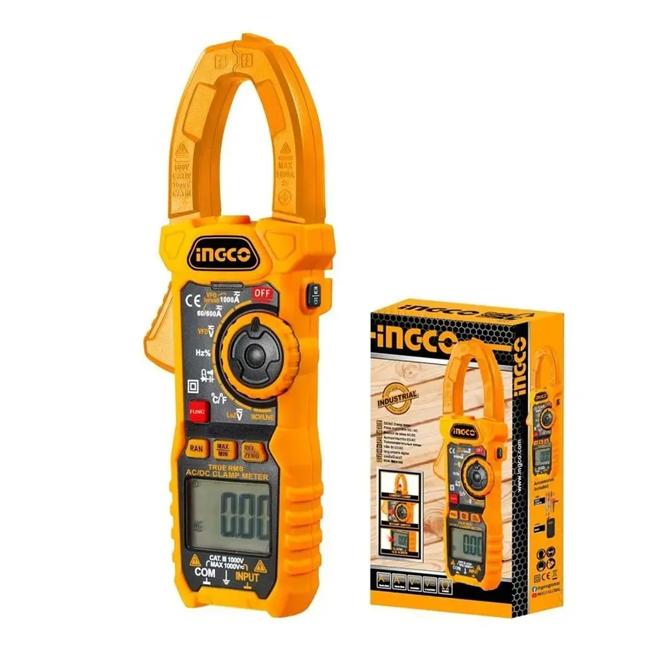 Pinza Amperimetro De Teneza Industrial Digital Ac Ingco 2