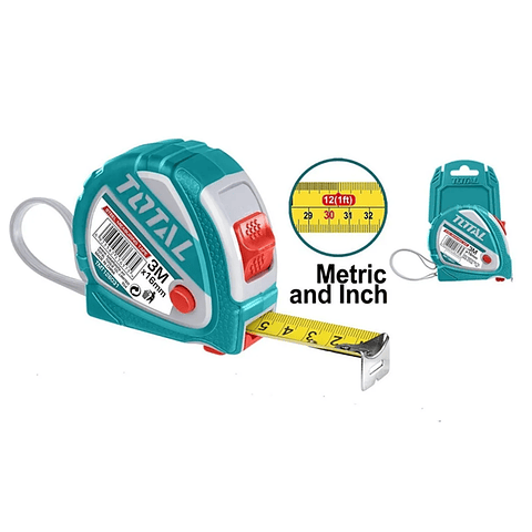 Cinta Huincha De Medir 3 Metros X 16mm Total Tmt126031