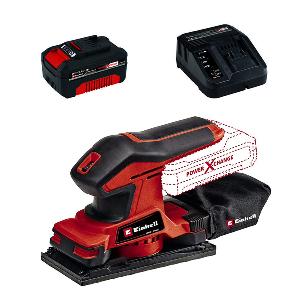 Lijadora Orbital Inalámbrica 18v Bat+ Cargador Einhell