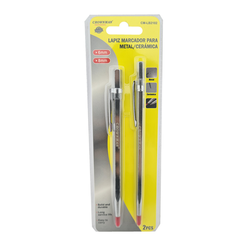 Lápiz Marcador P/ Metal Ceramica Tipo Lapicero 2pcs Crownman 2