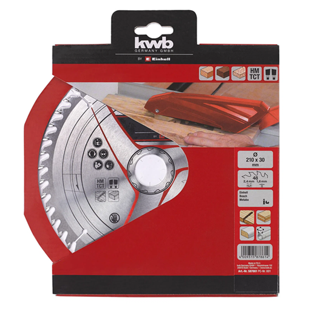 Disco De Corte Sierra 8-1/4 210mm 48 Dientes Kwb 587861 2