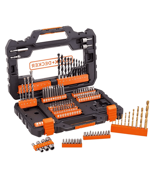 Puntas Y Brocas P/ Atornillar Taladrar 104 Pcs Black+decker