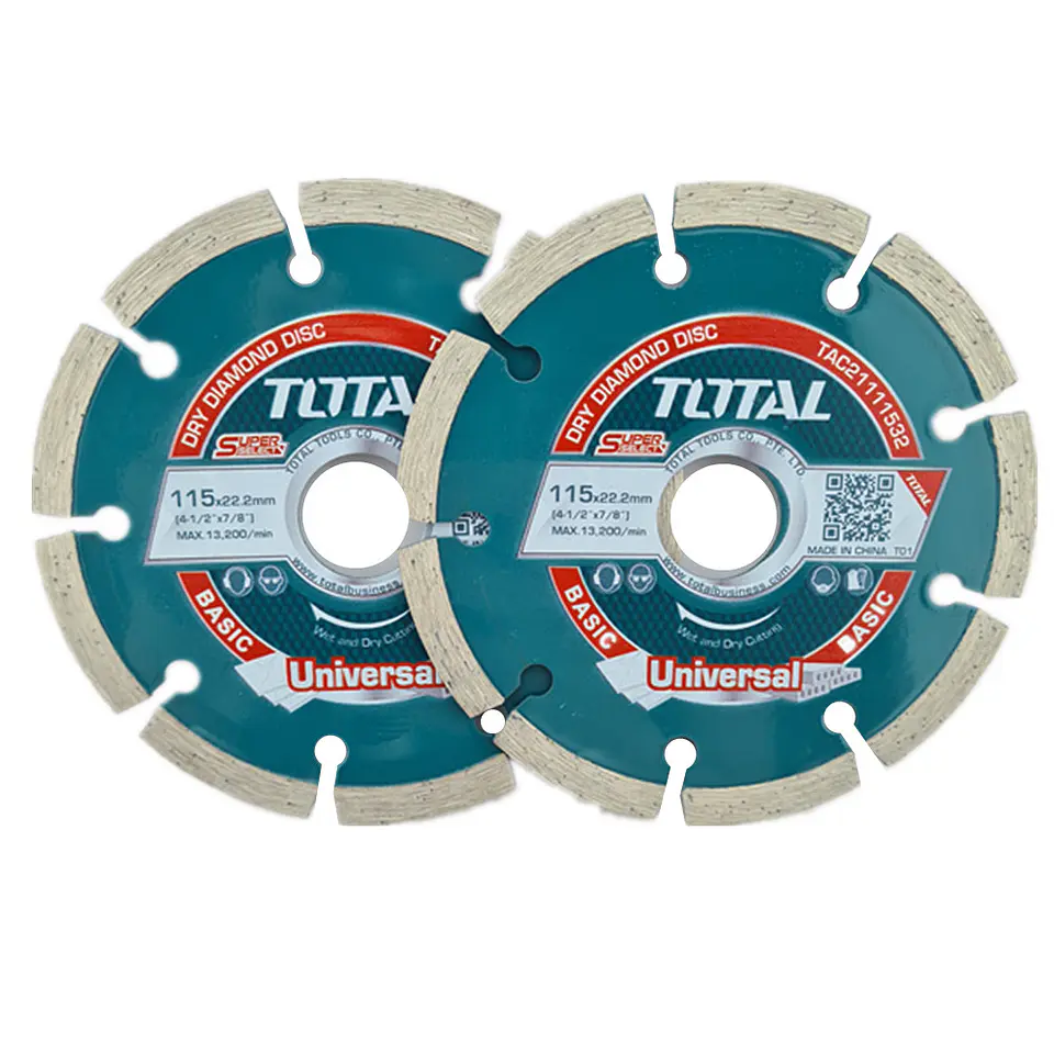 Pack 2 Disco Diamantado Corte Húmedo Seco 4 1/2 115mm Total 1