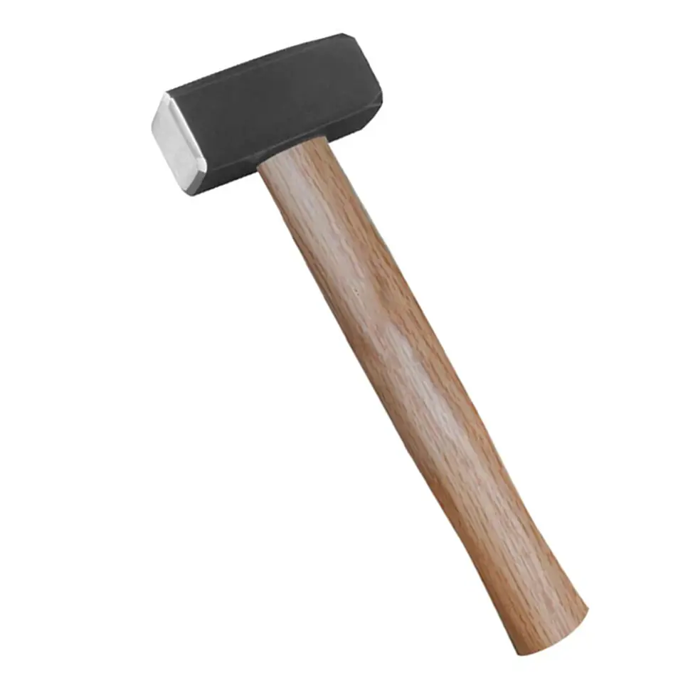 Combo Martillo Mazo 1000g Mango De Madera Total 1