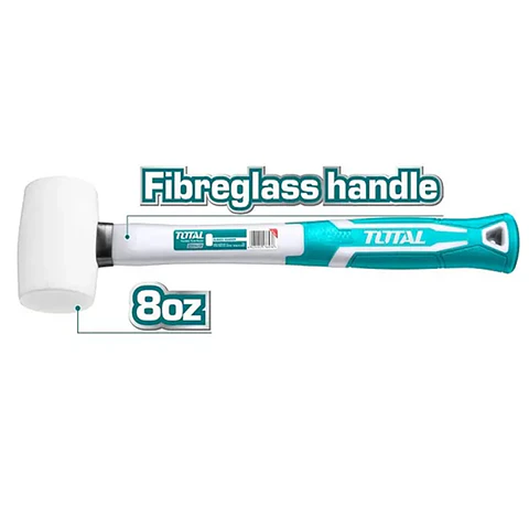Combo Martillo Mazo De Goma 8oz Total Tht76836