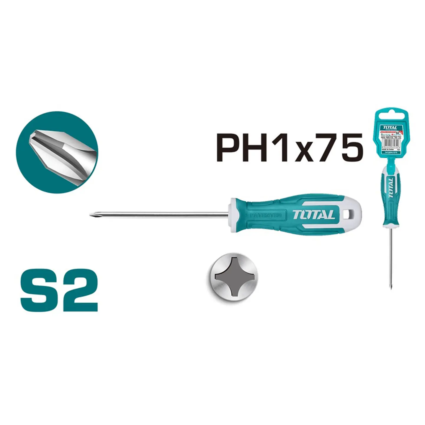 Destornillador Cruz S2 Ph1 75mm Total Tht26ph1075 2